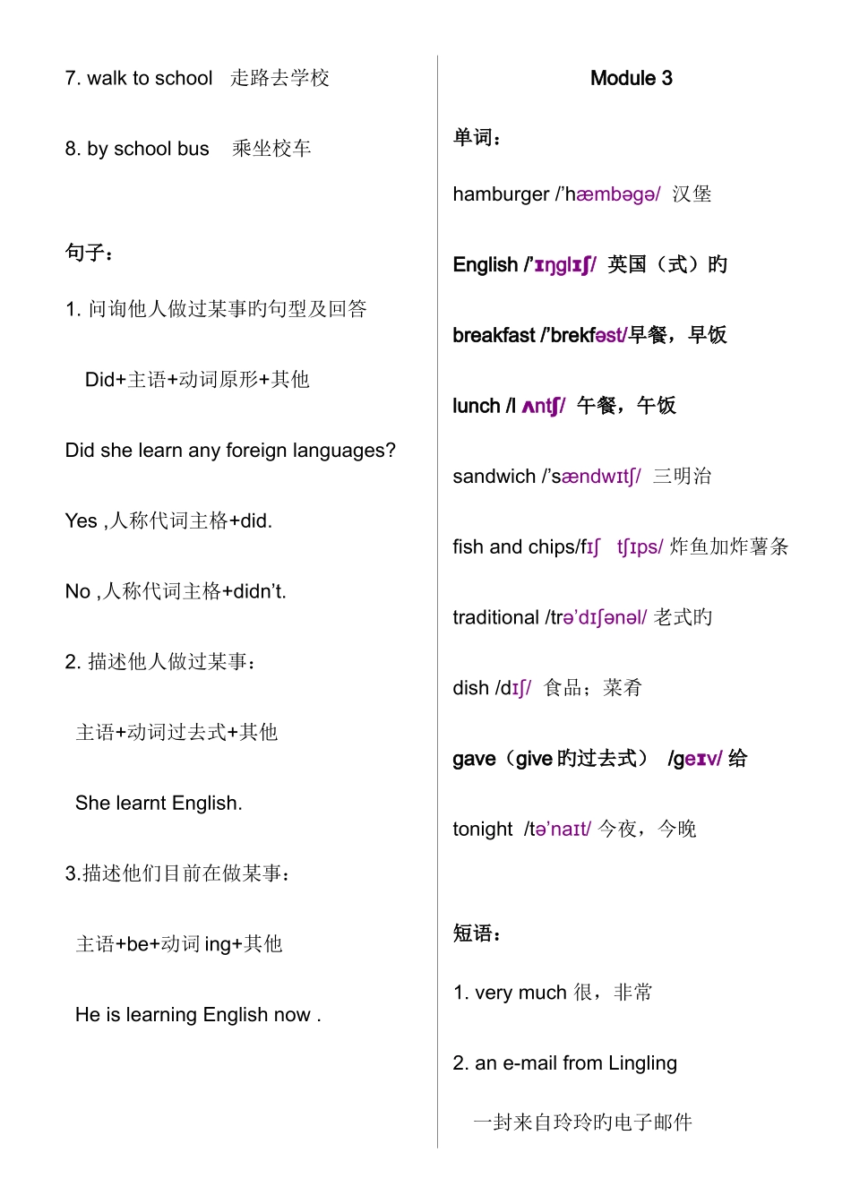 2025年外研版小学英语五年级下册知识点梳理_第3页