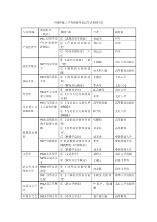 2025年中国传媒大学考研辅导复试笔试参考书目