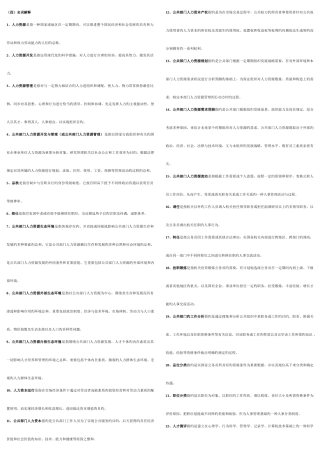 2025年公共部门人力资源管理考点版保证好用