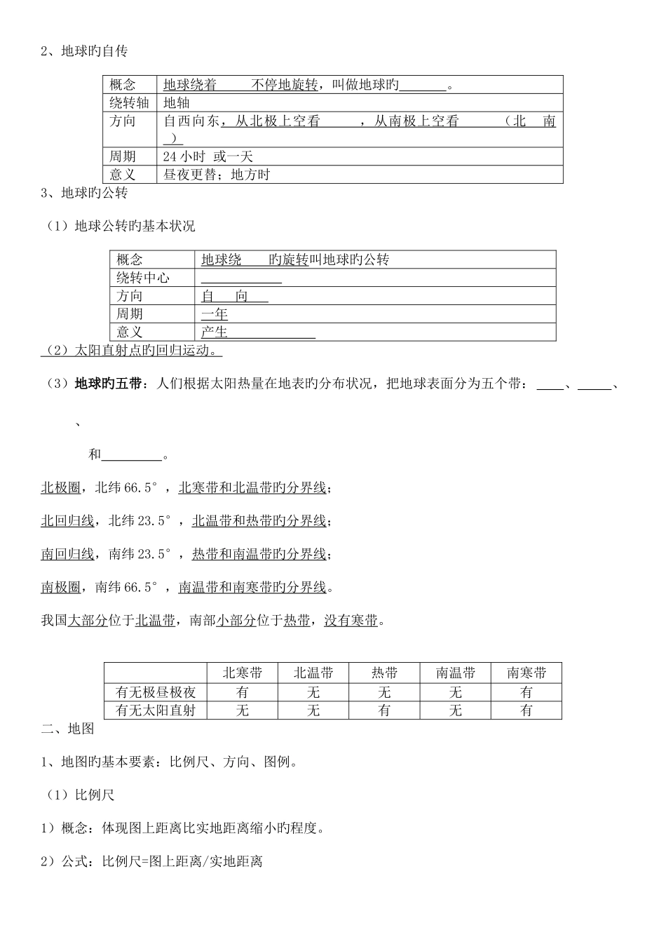 2025年初中地理会考必考知识点汇总学生版一式四份_第2页