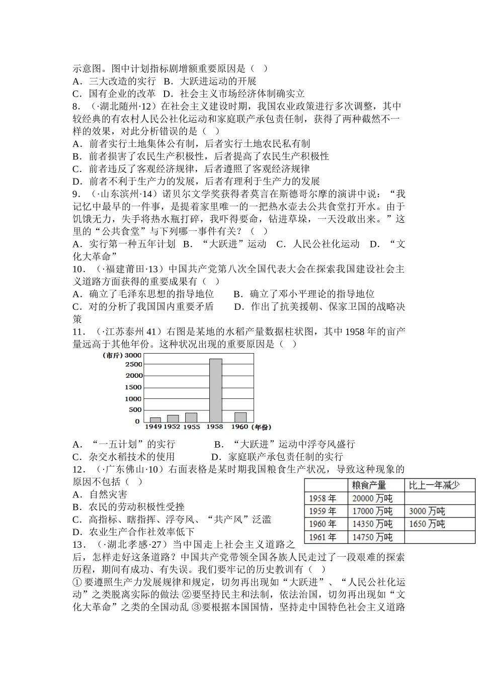 2025年八年级历史下册知识点双休练习题_第2页