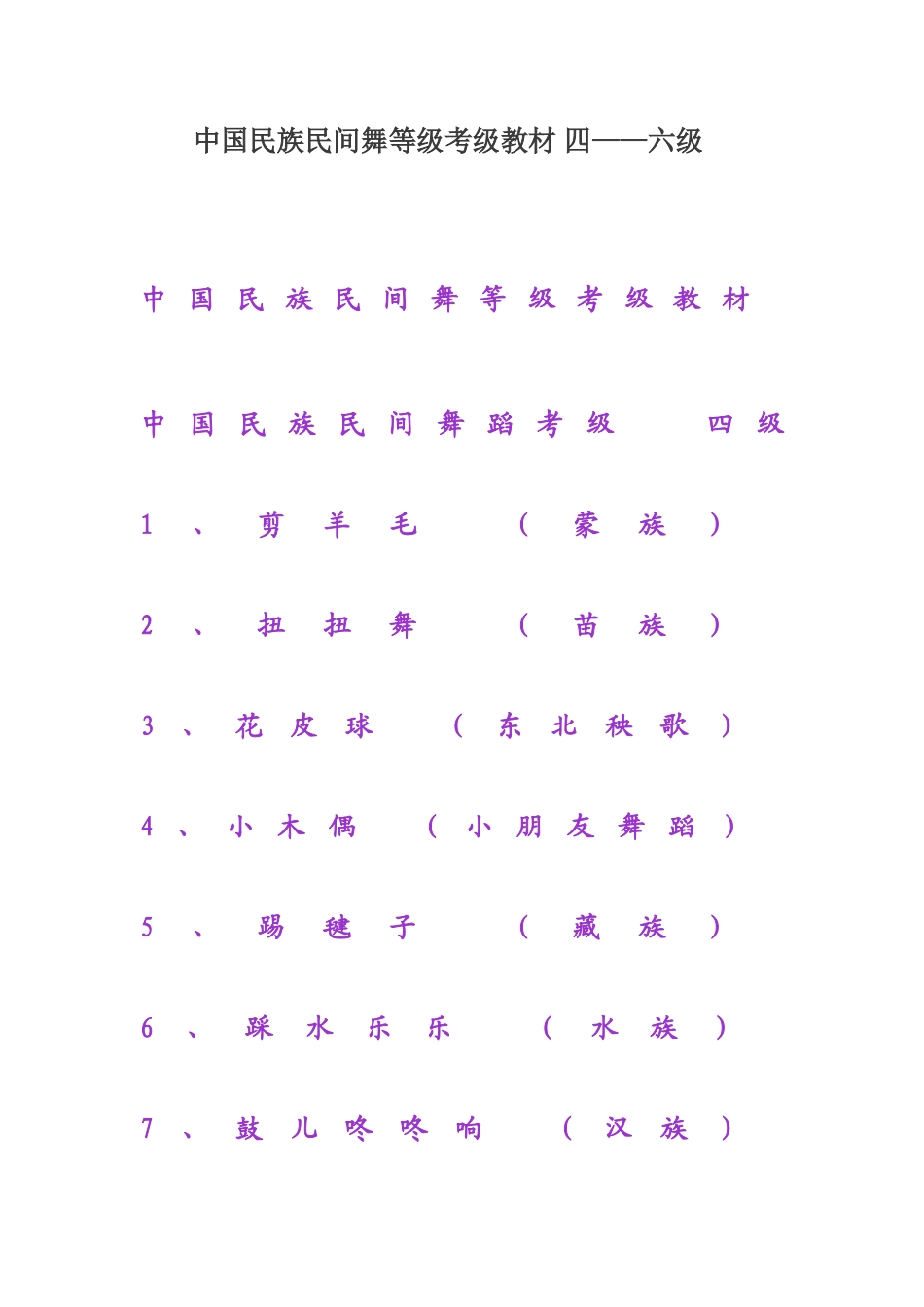 2025年中国民族民间舞等级考级教材四至六级_第1页
