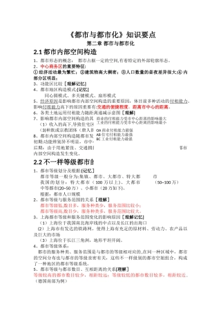 2025年城市与城市化知识点总结