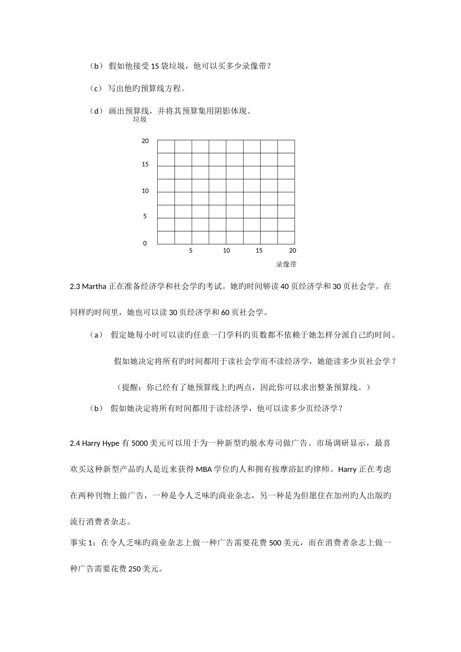 2025年中级微观经济学题库章_第3页