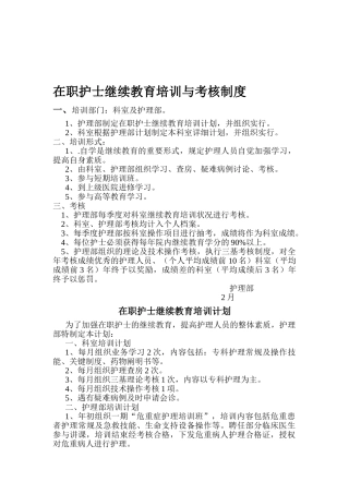 2025年在职护士继续教育培训与考评制度