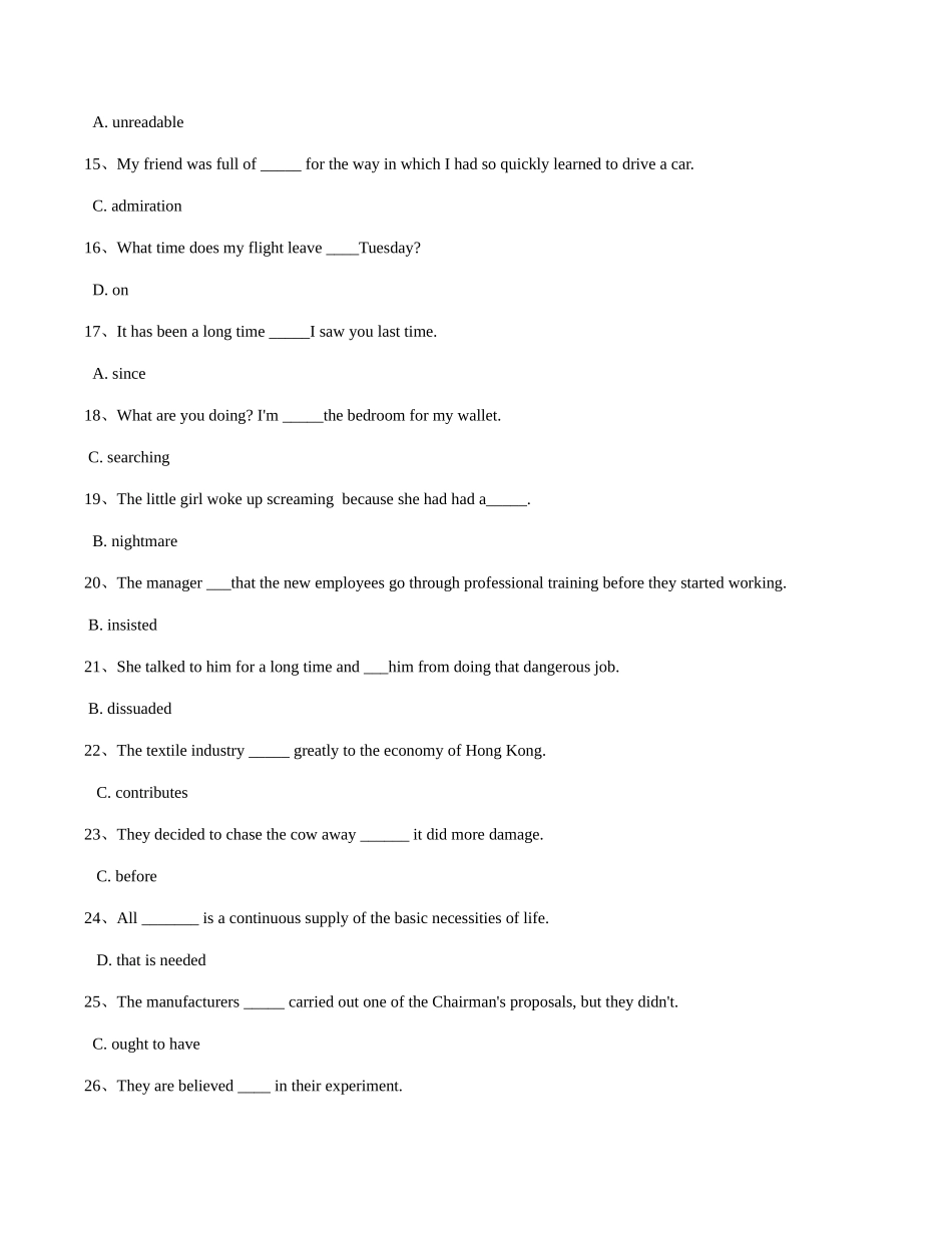 2025年电大工商管理本学位英语复习资料资料_第3页