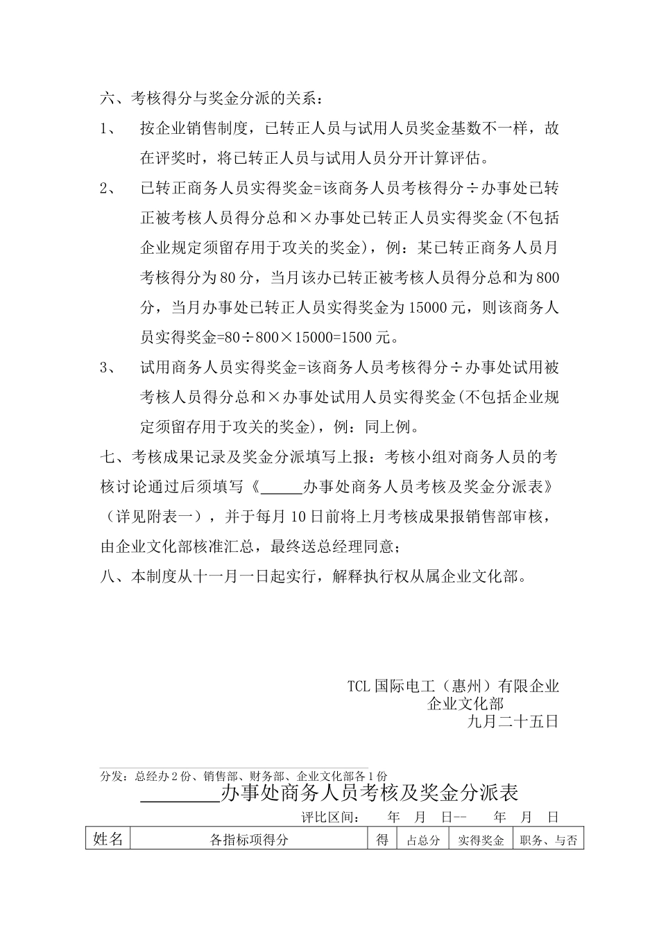 2025年TCL商务人员考核制度_第3页