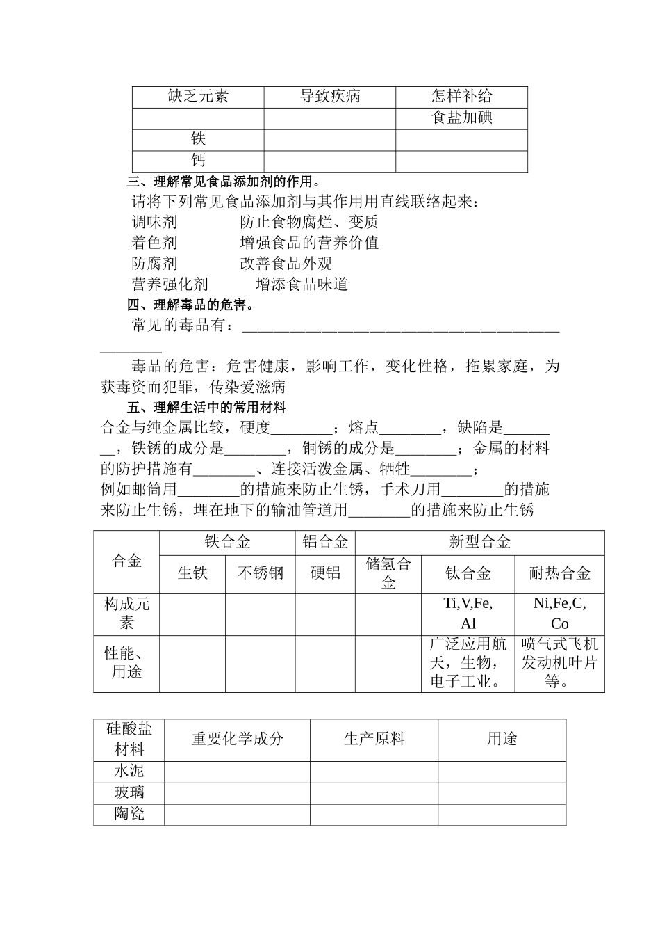 2025年高三化学学业水平复习题_第3页