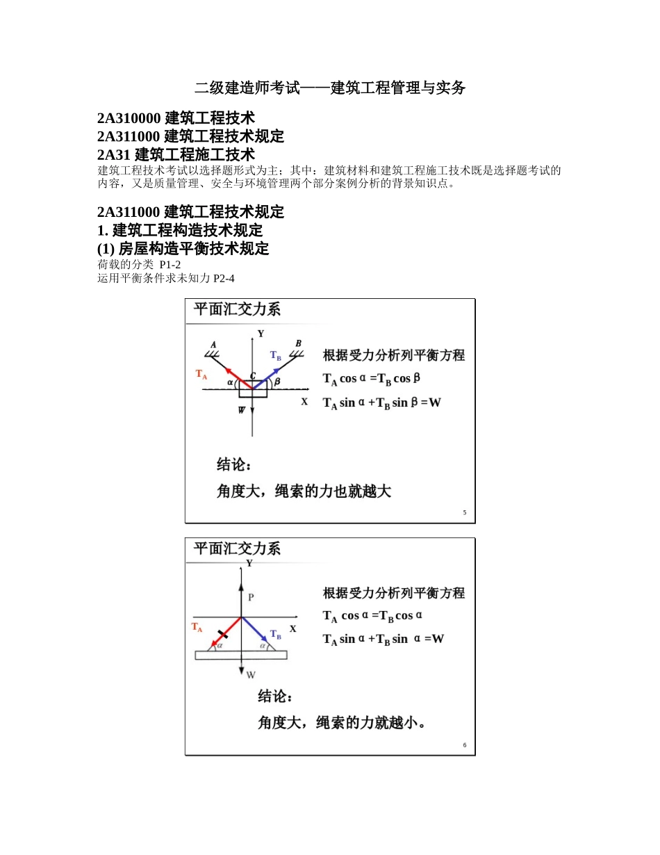 2025年二级建造师建筑实务考试辅导笔记_第1页