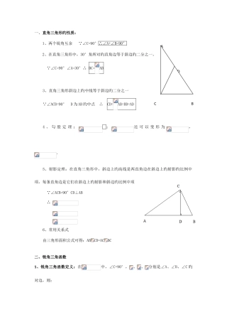 2025年解直角三角形知识点