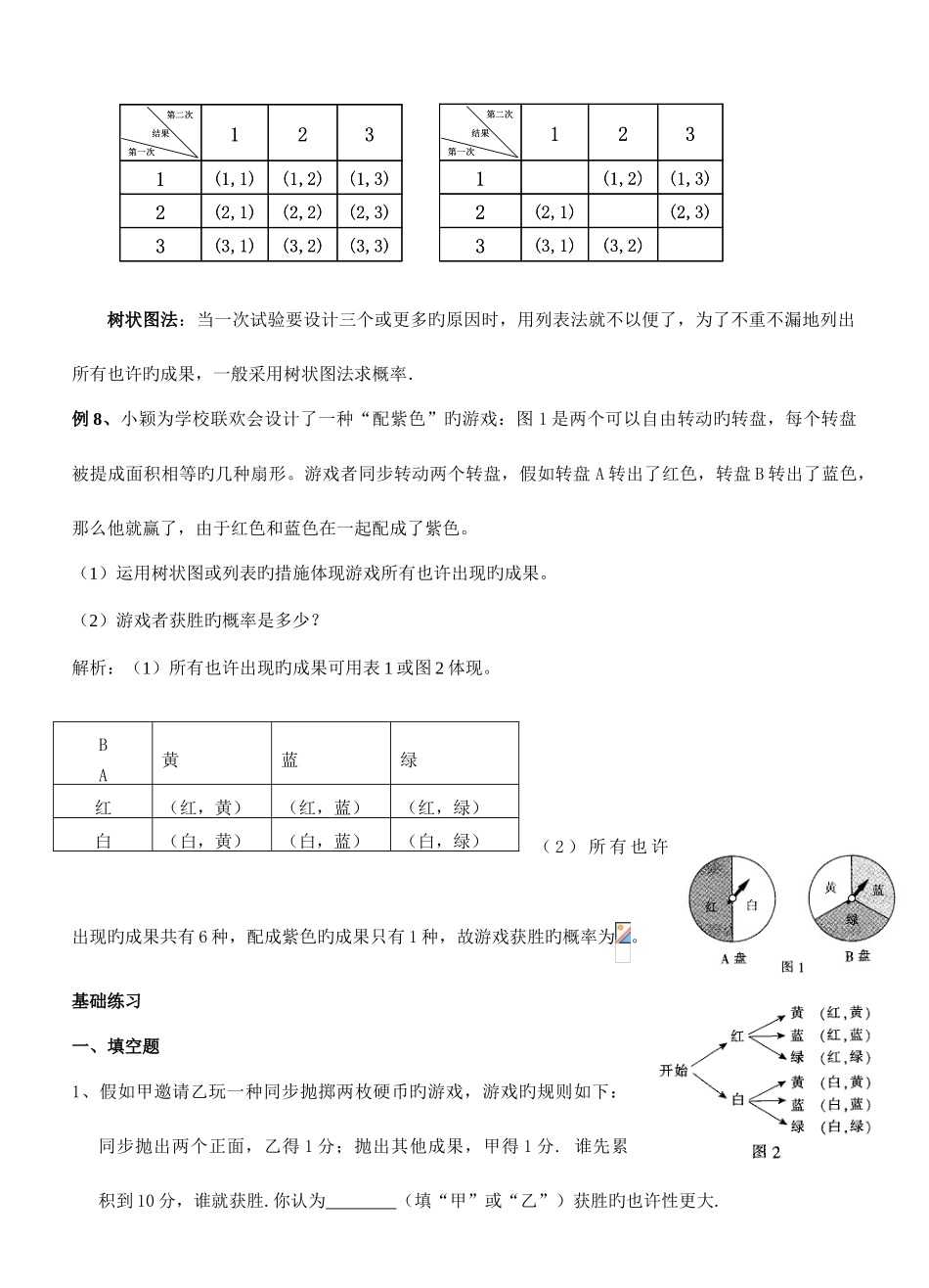 2025年初三概率知识点及练习_第3页