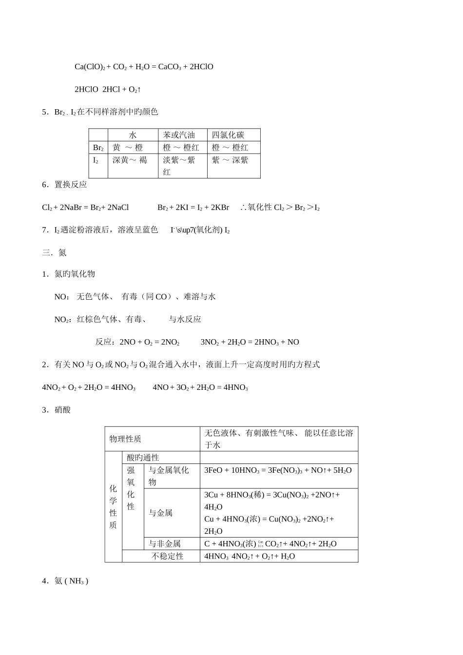 2025年化学必修一知识点及习题含答案_第3页