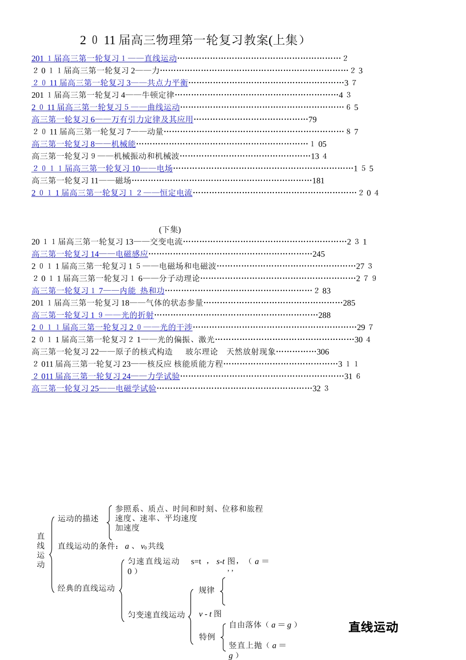 2025年高三物理第一轮复习全套教案共25专题约280000万字_第1页