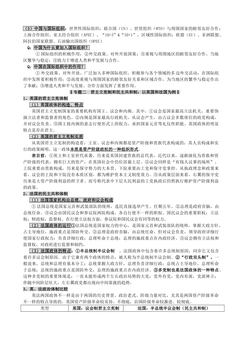 2025年高中政治《国家和国际组织》知识点整理素材新人教版选修_第3页