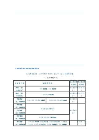 2025年江西师范大学自学考试实践考核安排