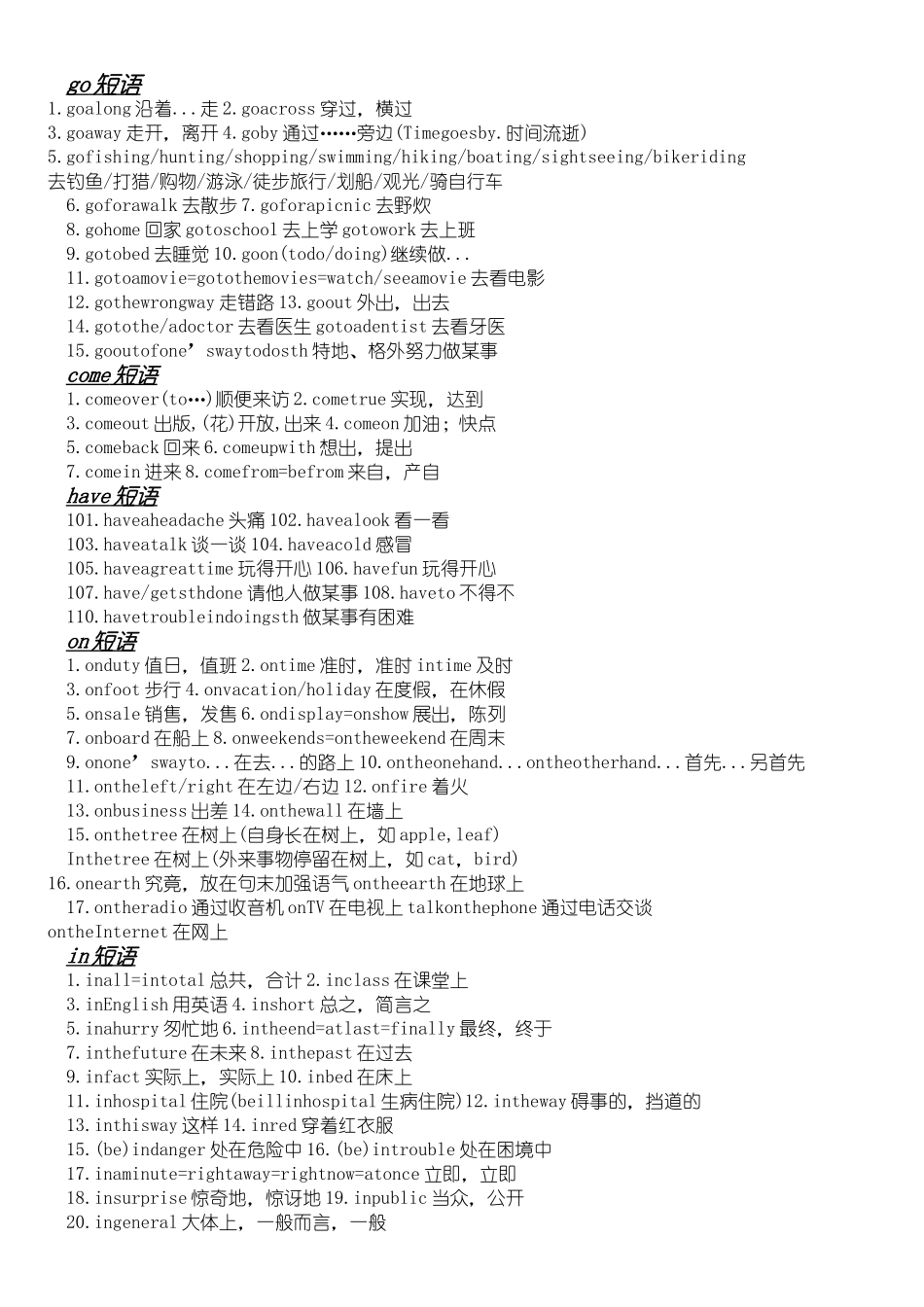 2025年重点初中英语短语归纳_第3页