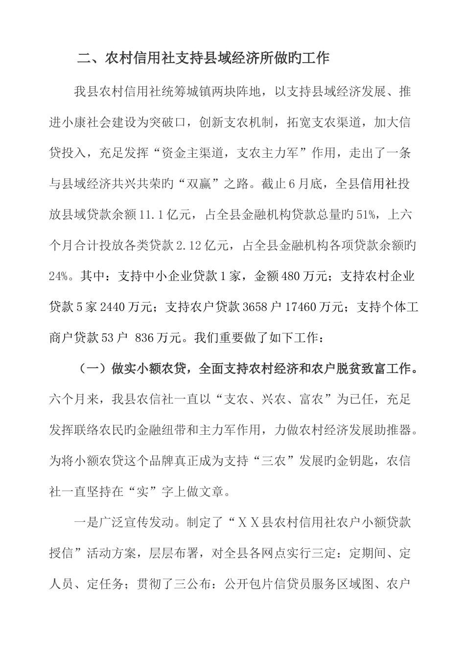 2025年农村信用社金融支持县域经济发展情况报告_第2页