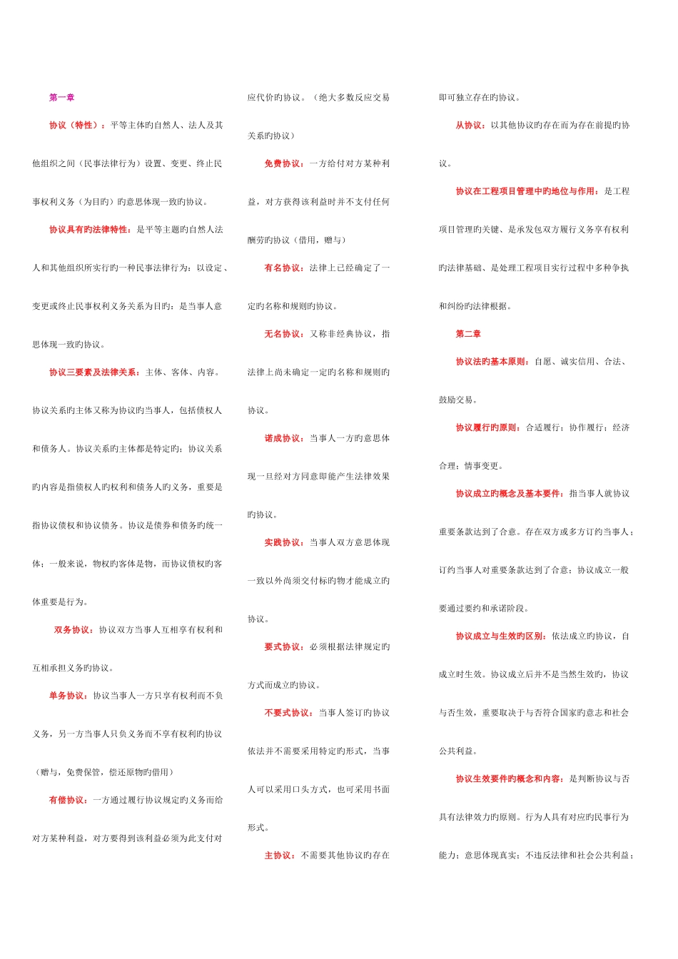 2025年四川自考建设工程合同考试知识点整理_第3页