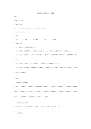 2025年电大经济法概论形成性考核册参考答案