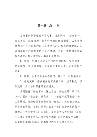 2025年安全生产标准化管理手册全套