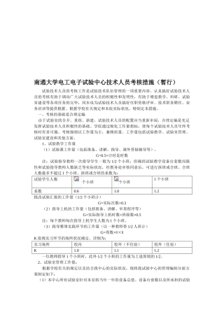 2025年南通大学电工电子实验中心技术人员考核办法暂行
