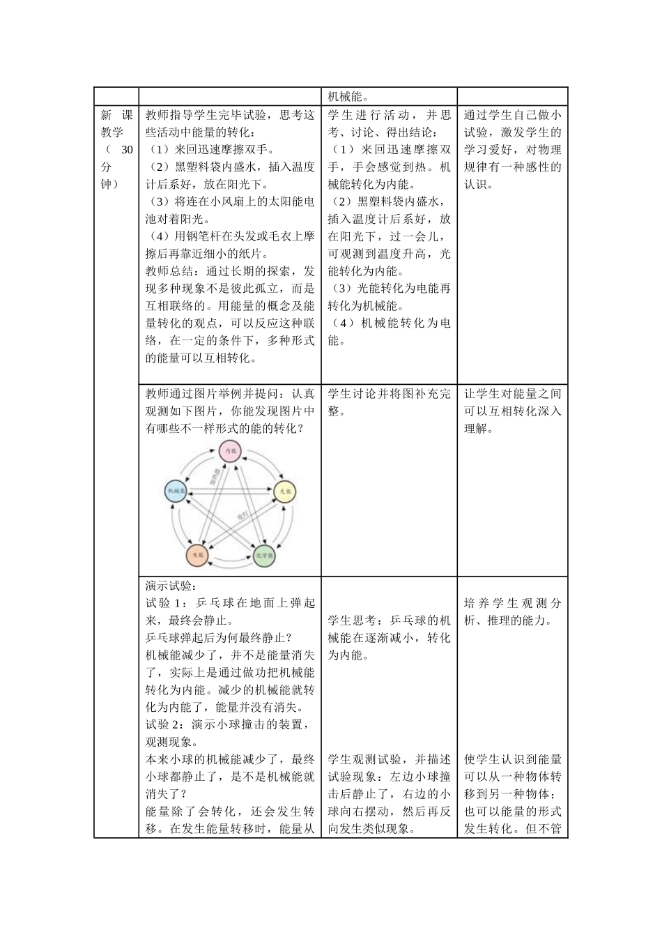 2025年九年级物理全册14.3能量的转化和守恒教案新人教版_第2页