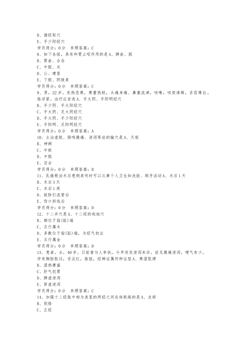 2025年中医规培考试题库针灸推拿学难度_第2页