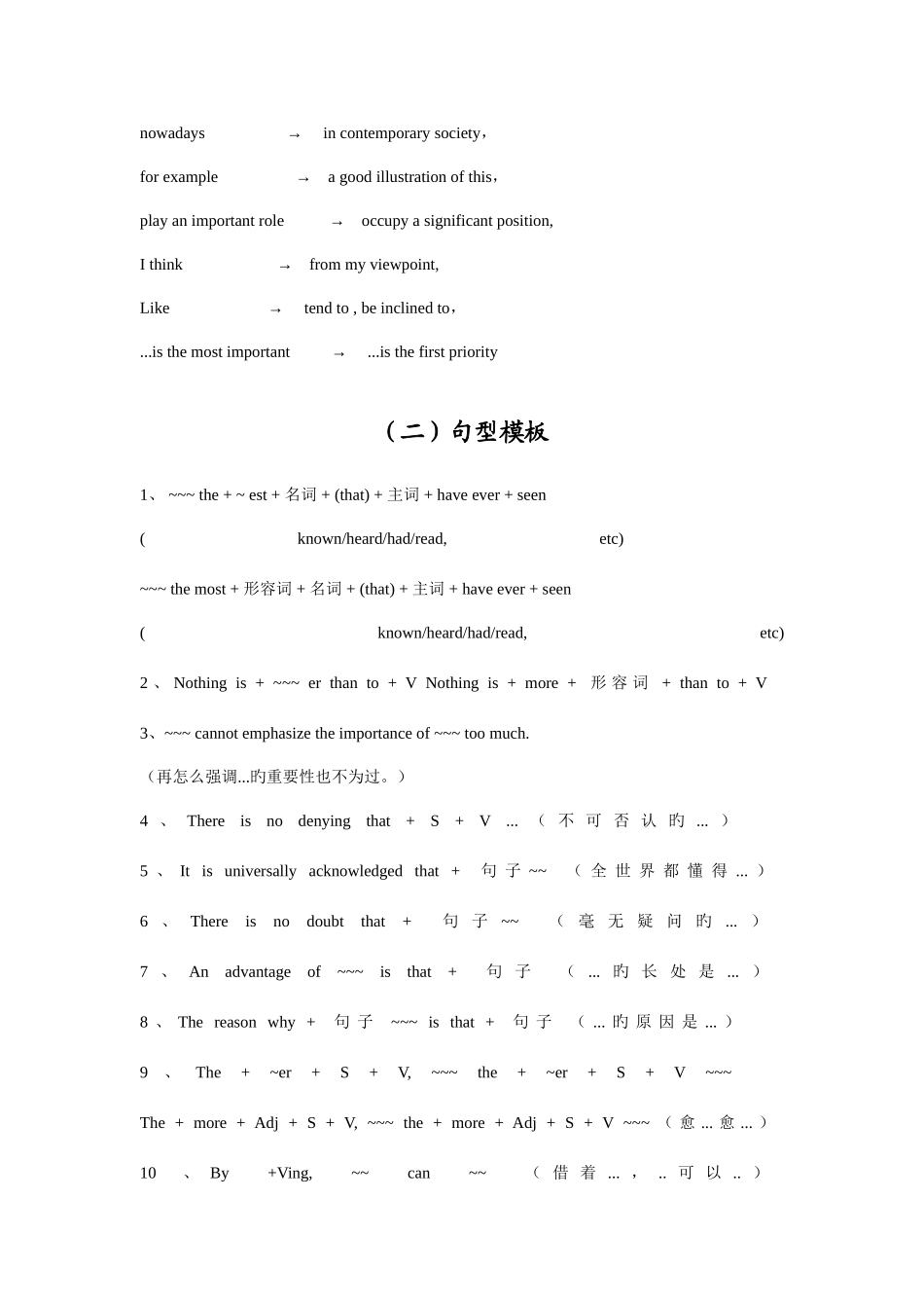 2025年四六级作文高级词语替换模板范文_第2页
