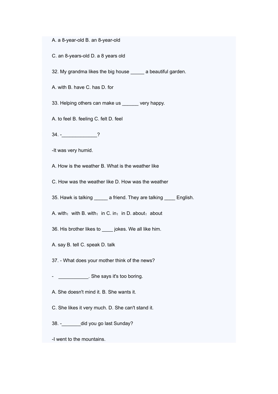 2025年备战小升初英语模拟测试题十三_第2页