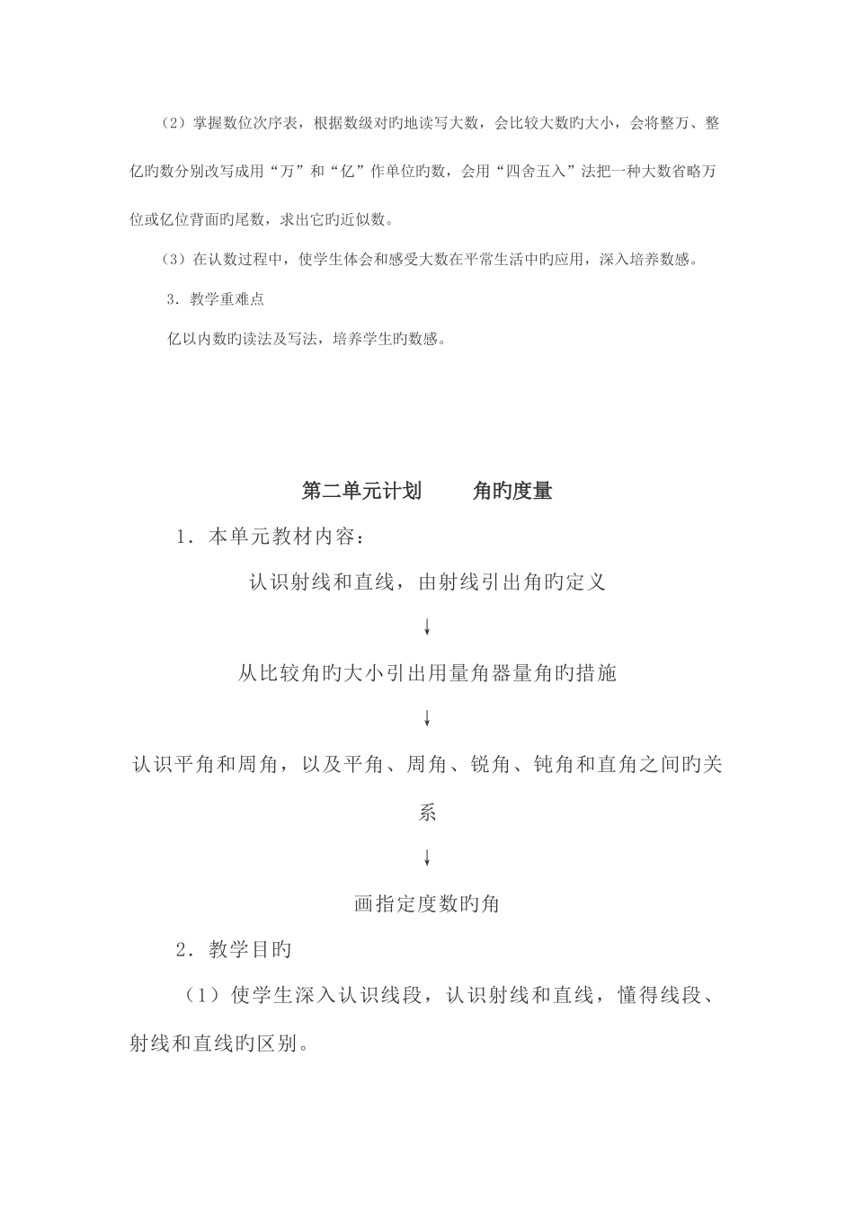 2025年四年级数学上册全册教案计划_第2页