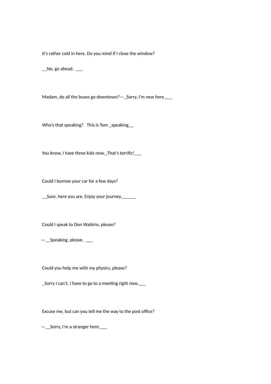 2025年电大英语网考交际用语_第3页