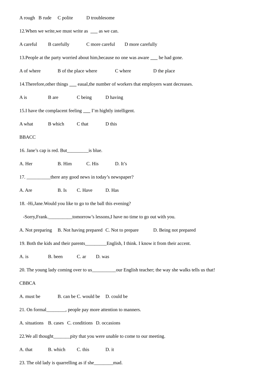 2025年电大英语统考词汇与结构_第2页
