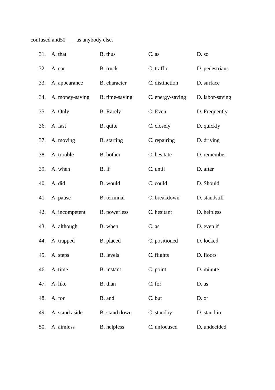 2025年英语专业四级真题无听力_第2页