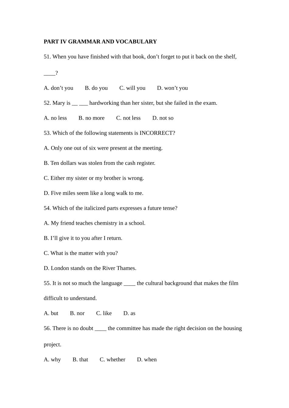 2025年英语专业四级真题无听力_第3页