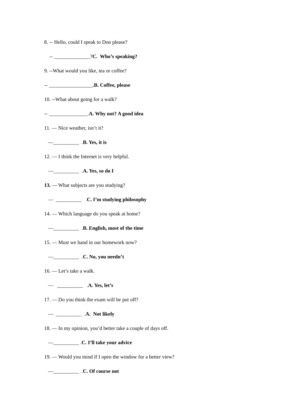 2025年英语II电大期末复习补充资料简单版_第2页