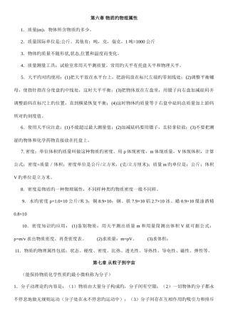 2025年苏科版八年级物理下册知识点