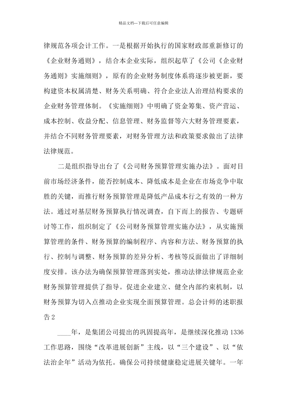 总会计师的个人工作述职报告_第3页