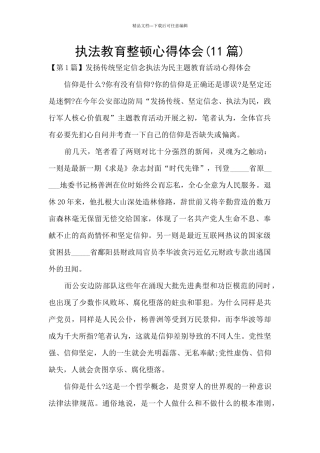 执法教育整顿心得体会