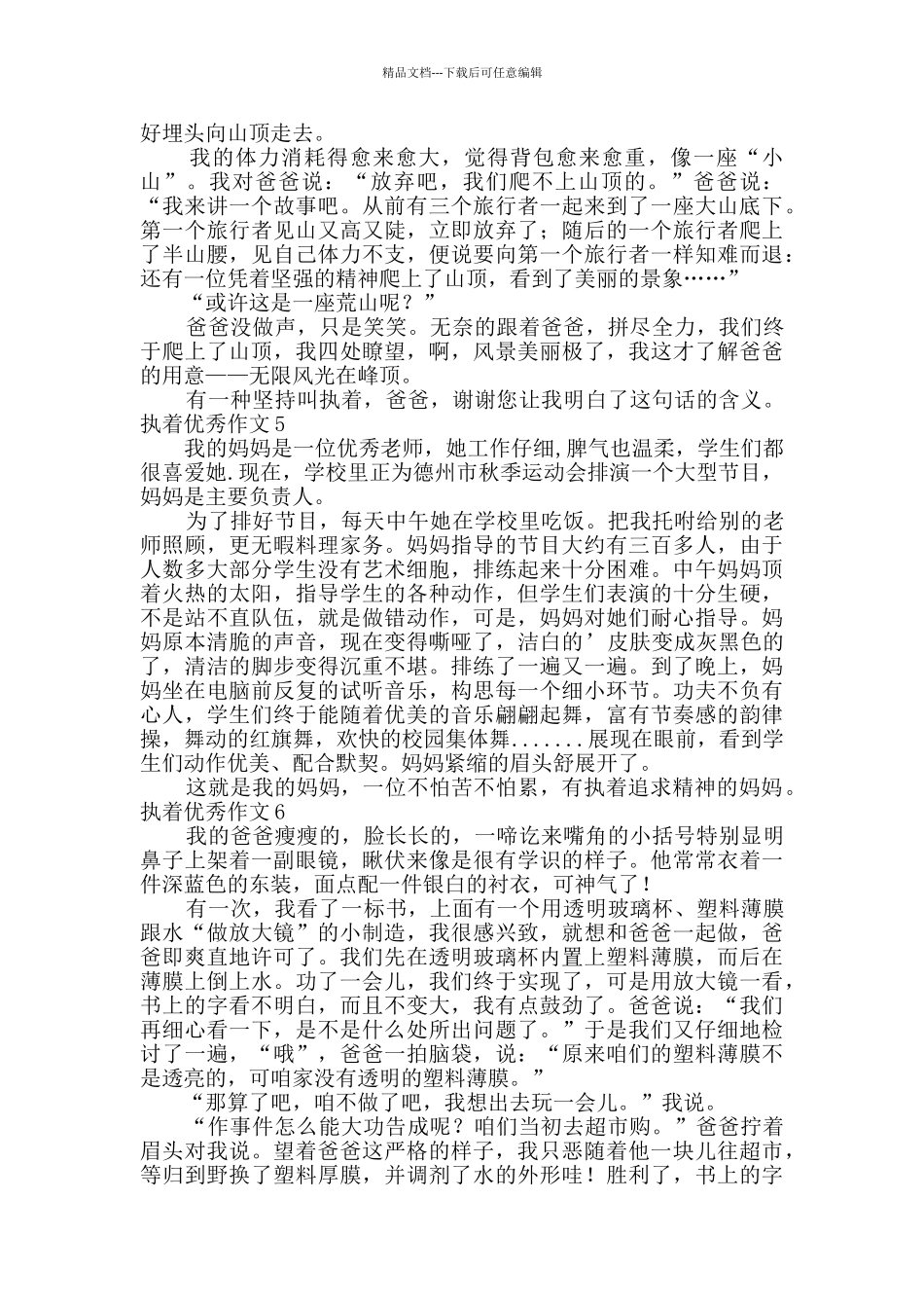 执着优秀作文_第3页