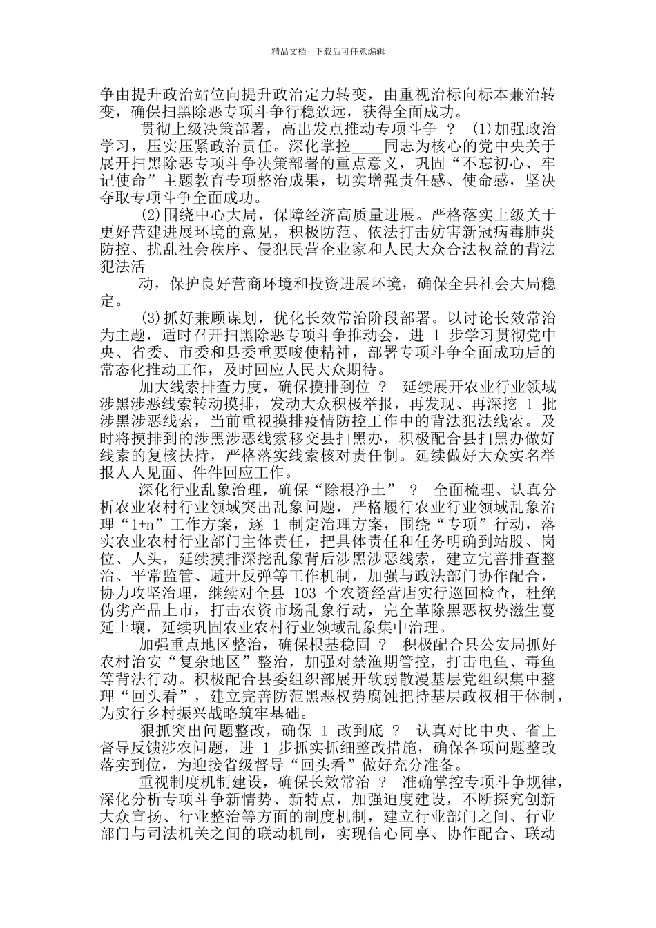 扫黑除恶专项斗争2024工作要点_第2页