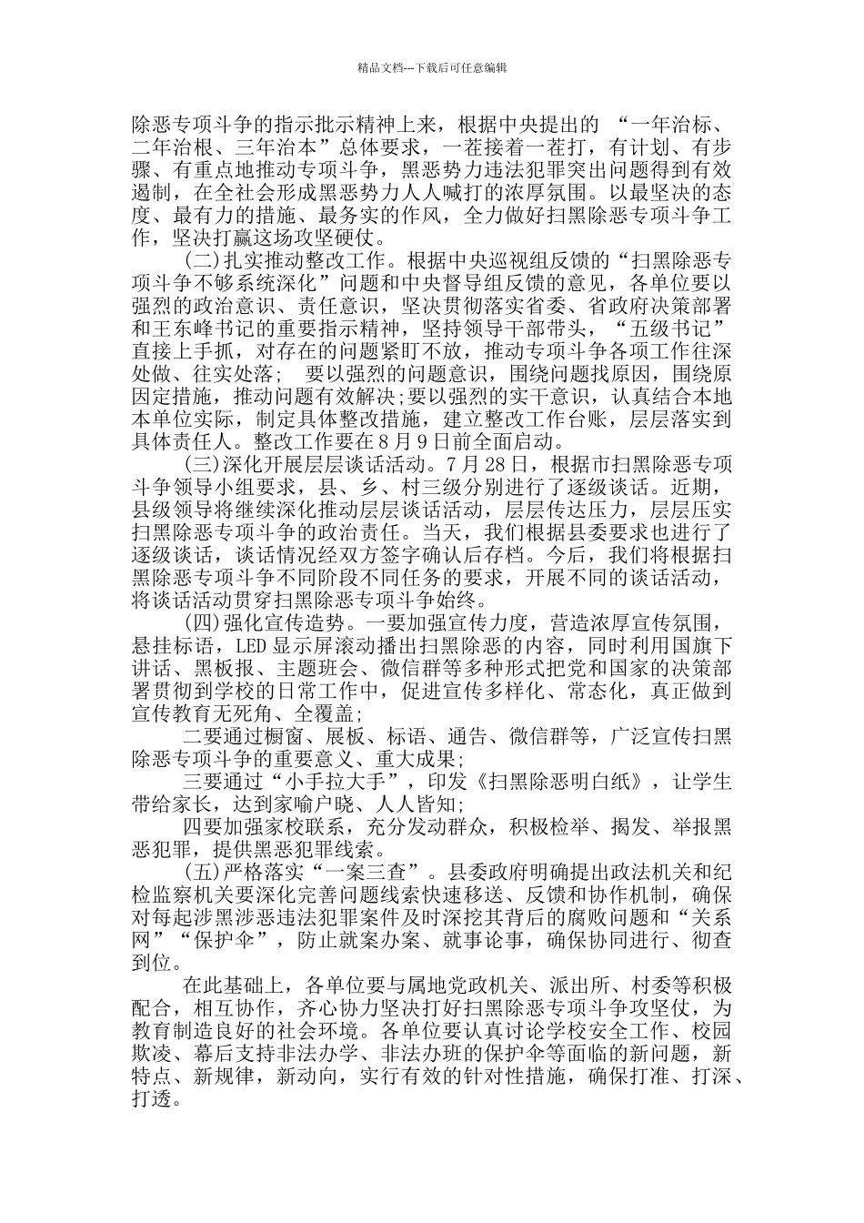扫黑除恶专项斗争专题会上的讲话稿_第2页