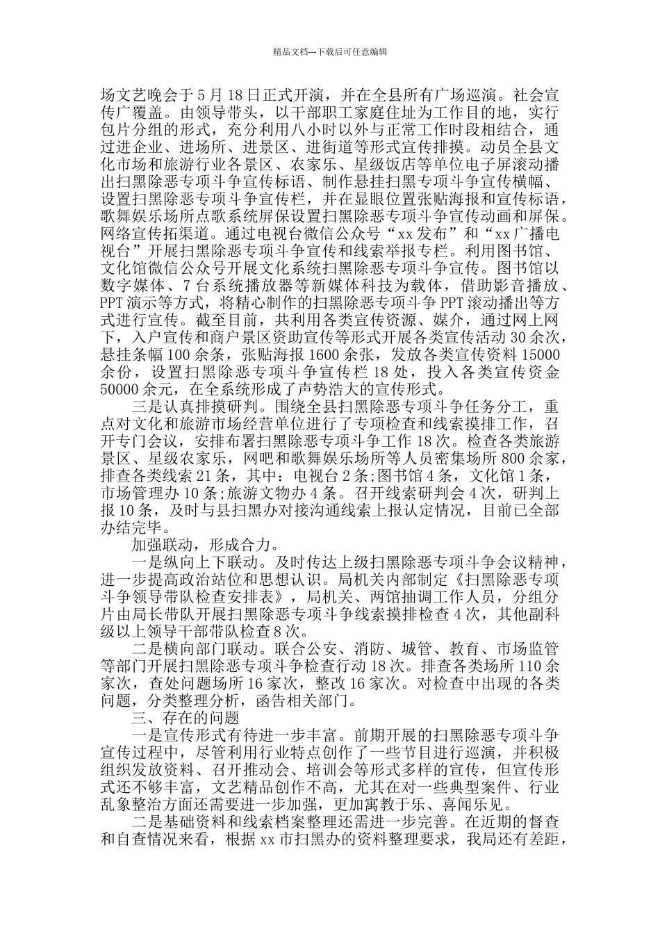 扫黑除恶专项斗争工作总结_第2页