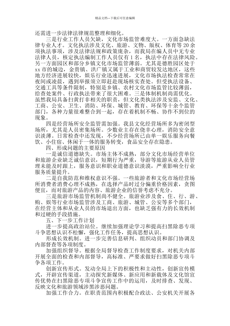 扫黑除恶专项斗争工作总结_第3页