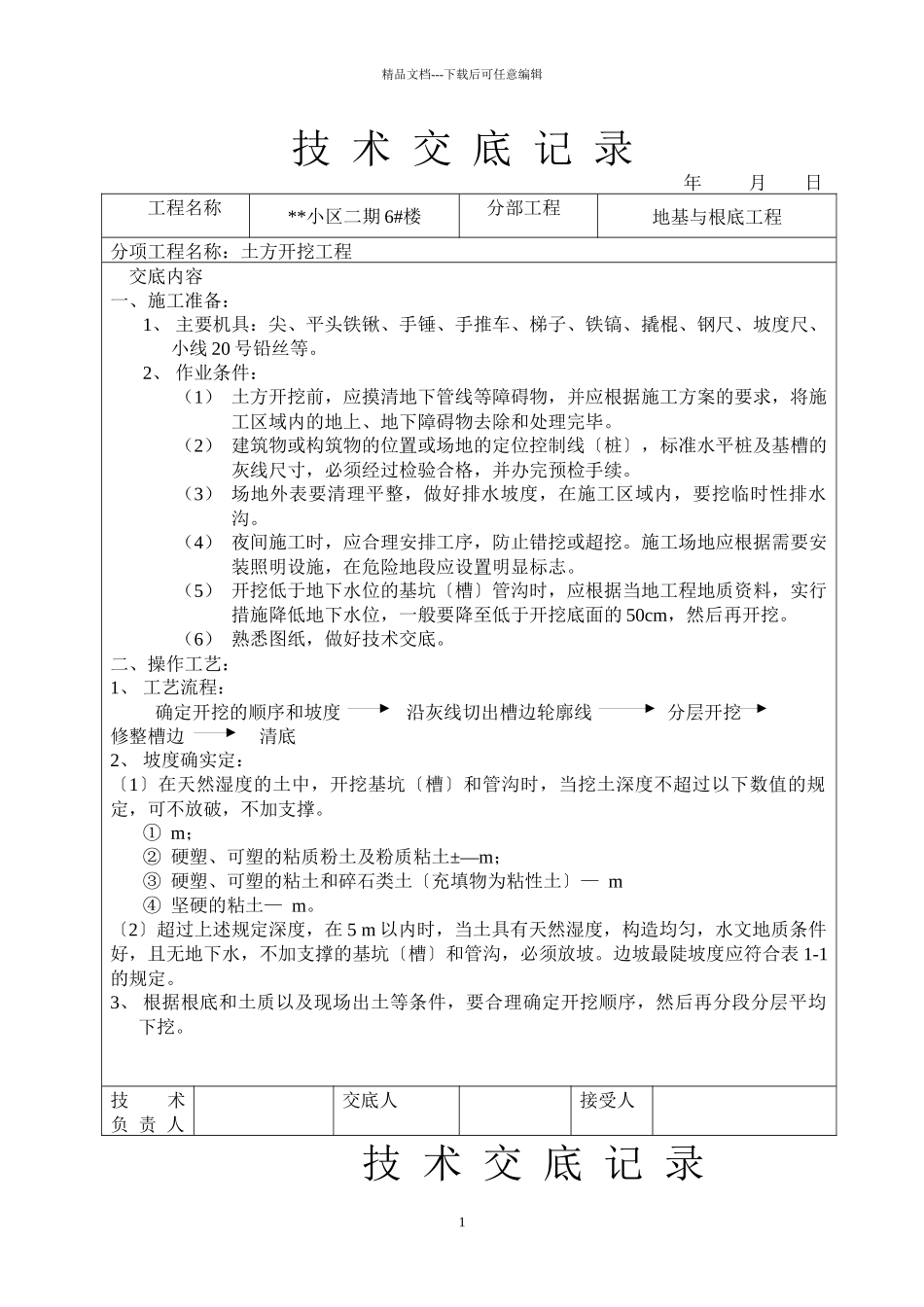 技术交底大师土建部分77个(1)_第1页