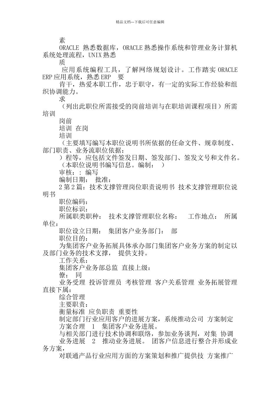 技术管理岗位职责说明书_第2页