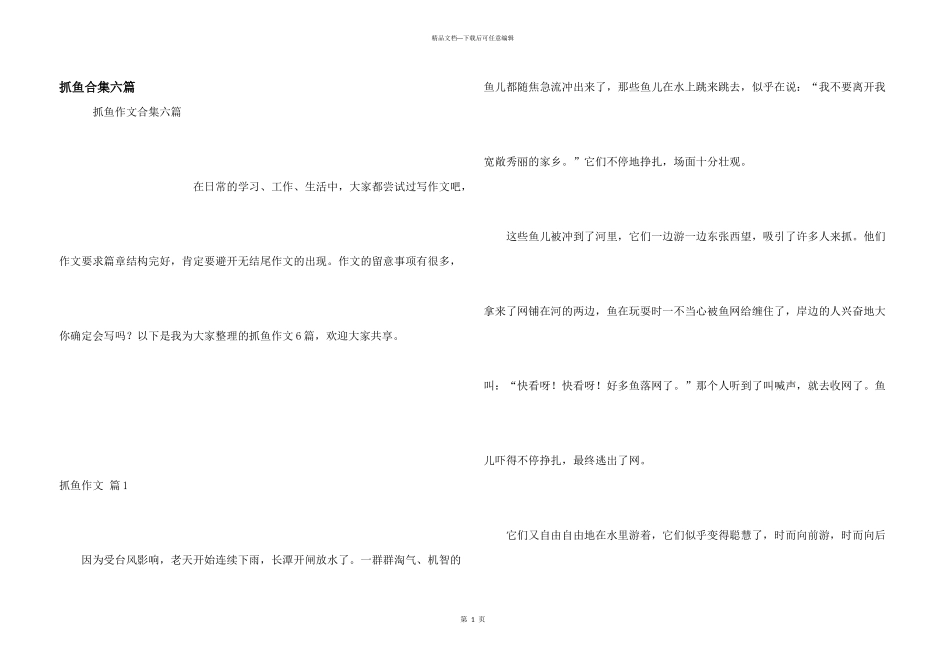 抓鱼合集六篇_第1页
