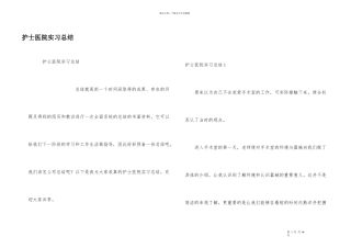 护士医院实习总结