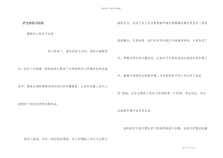 护士的实习总结