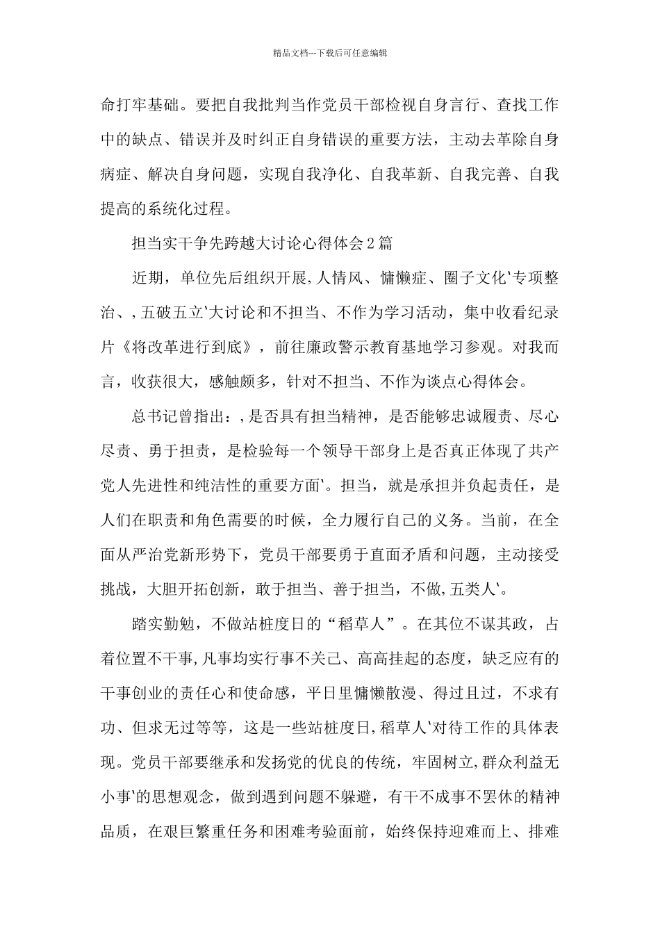 担当实干争先跨越大讨论心得体会_第3页