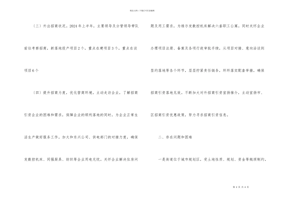 招商办上半年工作总结和工作计划_第2页